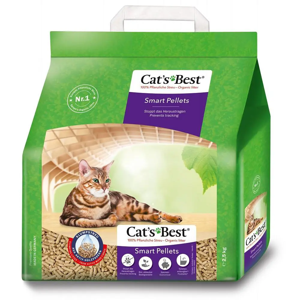 Наповнювач для котячого туалету Cat's Best Smart Pellets дерев'яний 5 л/2.5 кг (арт.JRS320213)