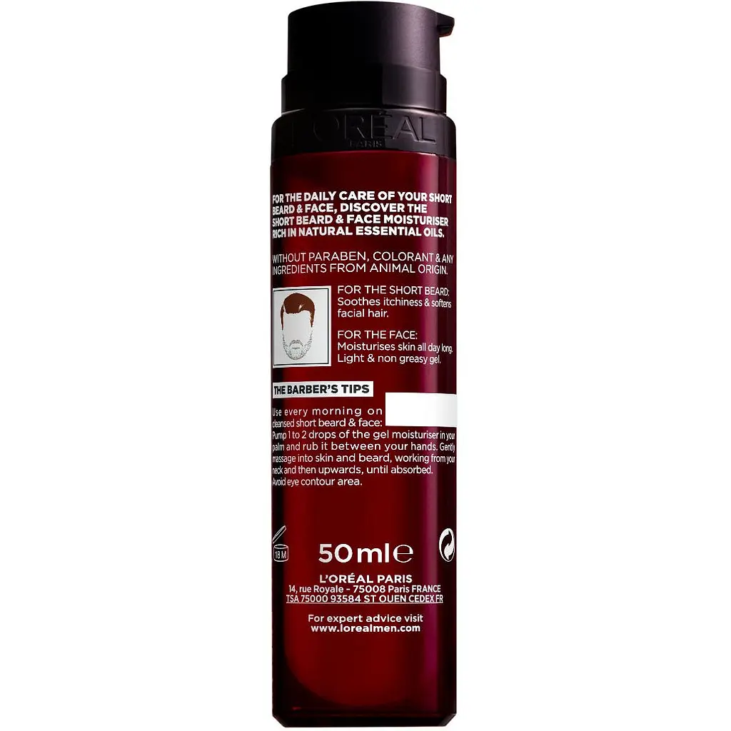 Гель по уходу за кожей лица и щетиной L'Oreal Paris Men Expert Barber Club Moisturiser увлажняющий 50 мл - фото 2