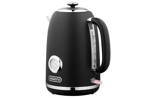 Електрочайник Ardesto EKL-F410BM, Black, 2200W, 1.8 л, дисковий, нержавіюча сталь, захист від перегріву, індикатор рівня води - фото 4
