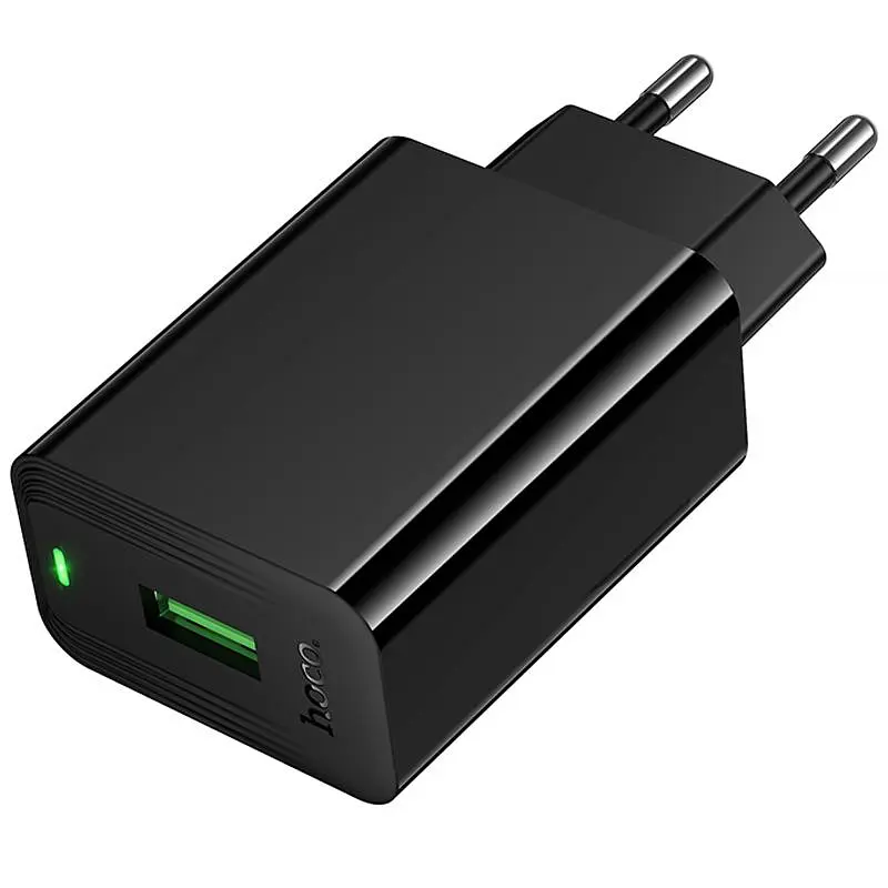 СЗУ Hoco CS92A Leader 18W+QC3.0 (1USB-A) Black - фото 3