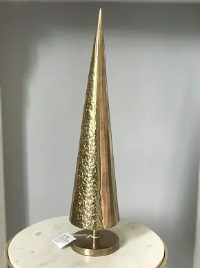 Статуетка "Ялинка-конус", золотий колір 12,5x56 см