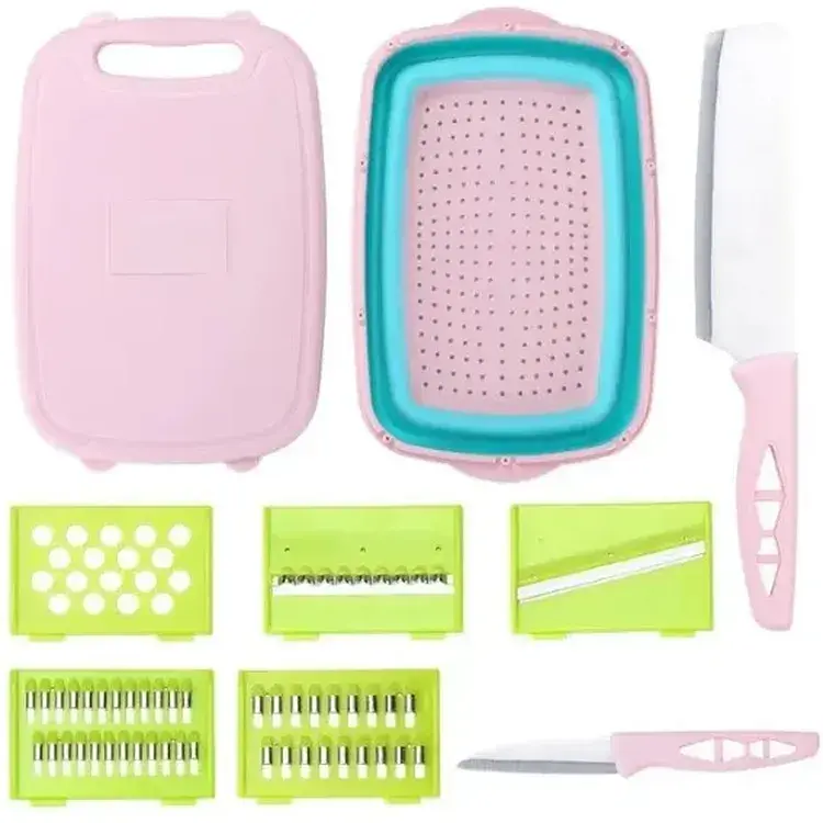 Овочерізка Mandoline Slicer Multifunctional Slicer abd Planing wire slicer універсальна Pink (do045) - фото 2