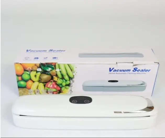 Вакуумний пакувальник Vacuum Sealer харчових продуктів із дисплеєм, що працює від мережі 90 Вт Білий - фото 2