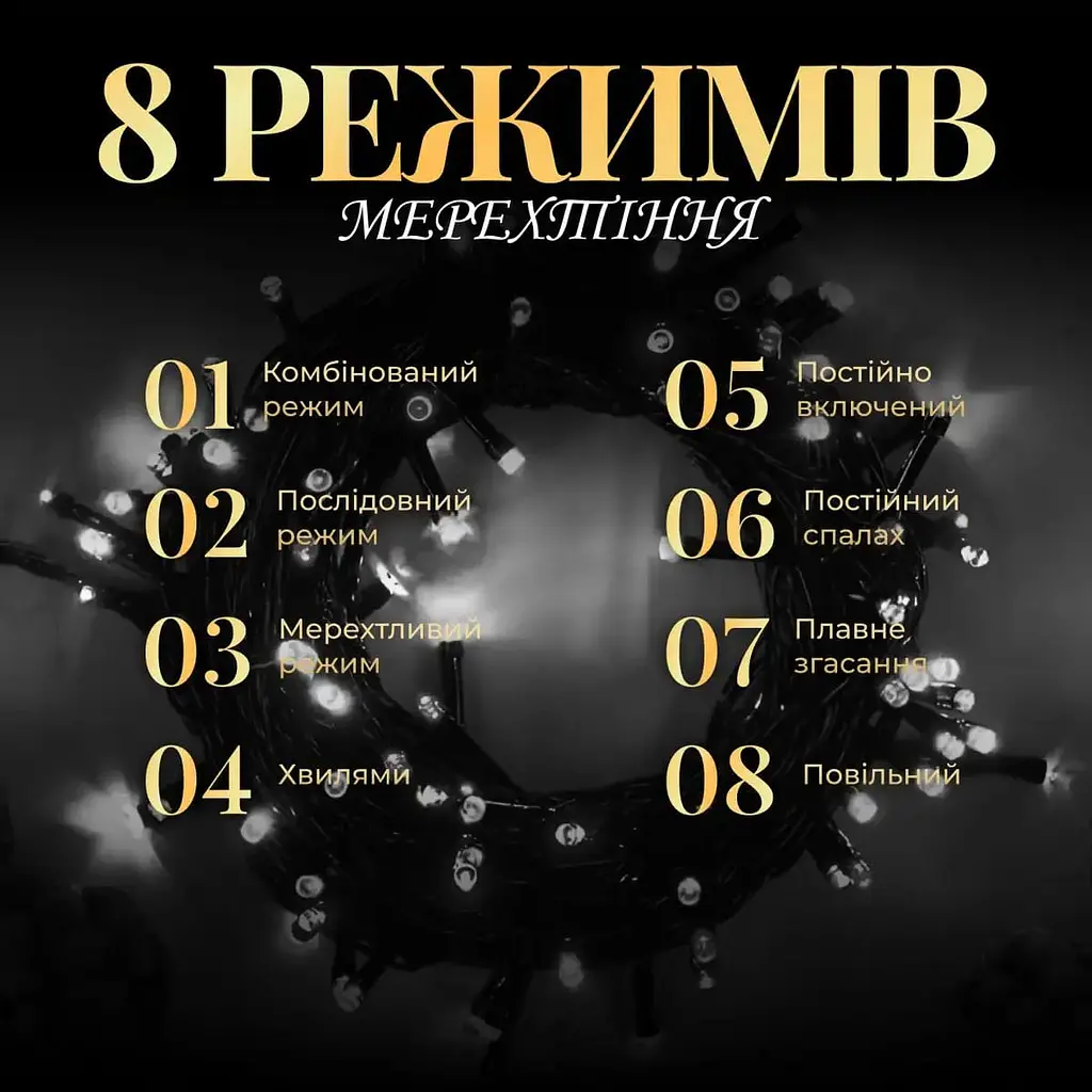 Гірлянда-нитка GarlandoPro 161 LED довжина 14 м, білий (M300LEDW) - фото 3