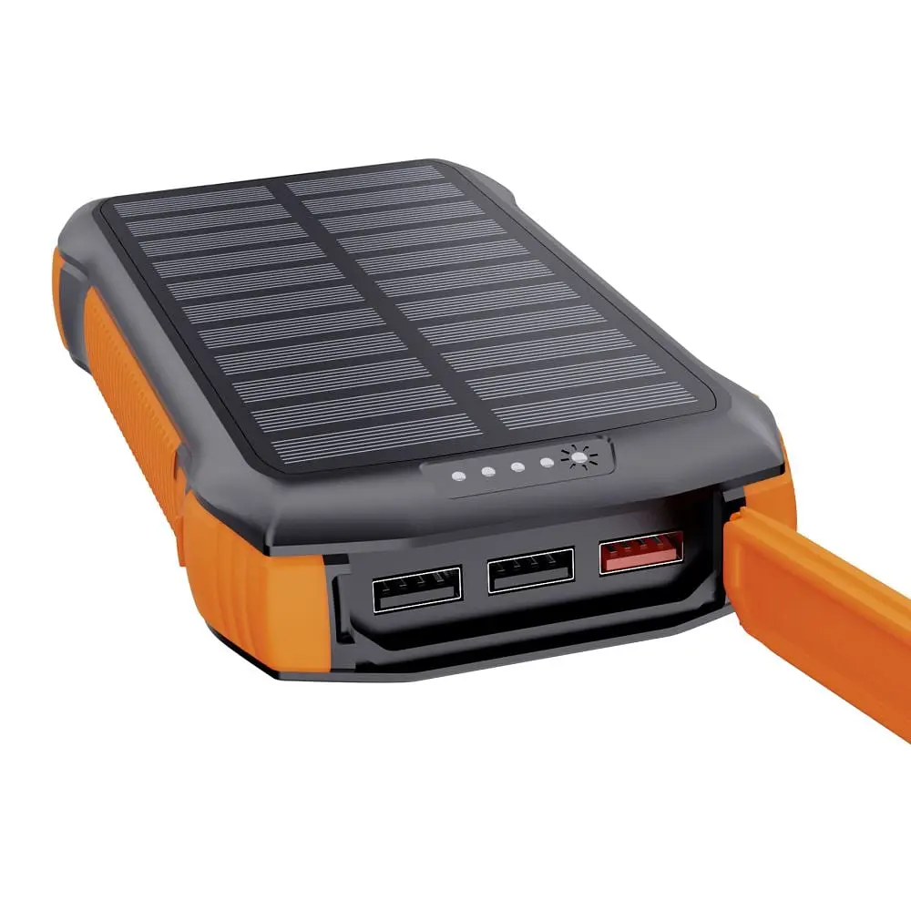 Повербанк з сонячною панеллю 20000mAh Choetech B657 Black PD20W+QC QC3.0 PD3.0 бездротова зарядка (43-00134) - фото 4
