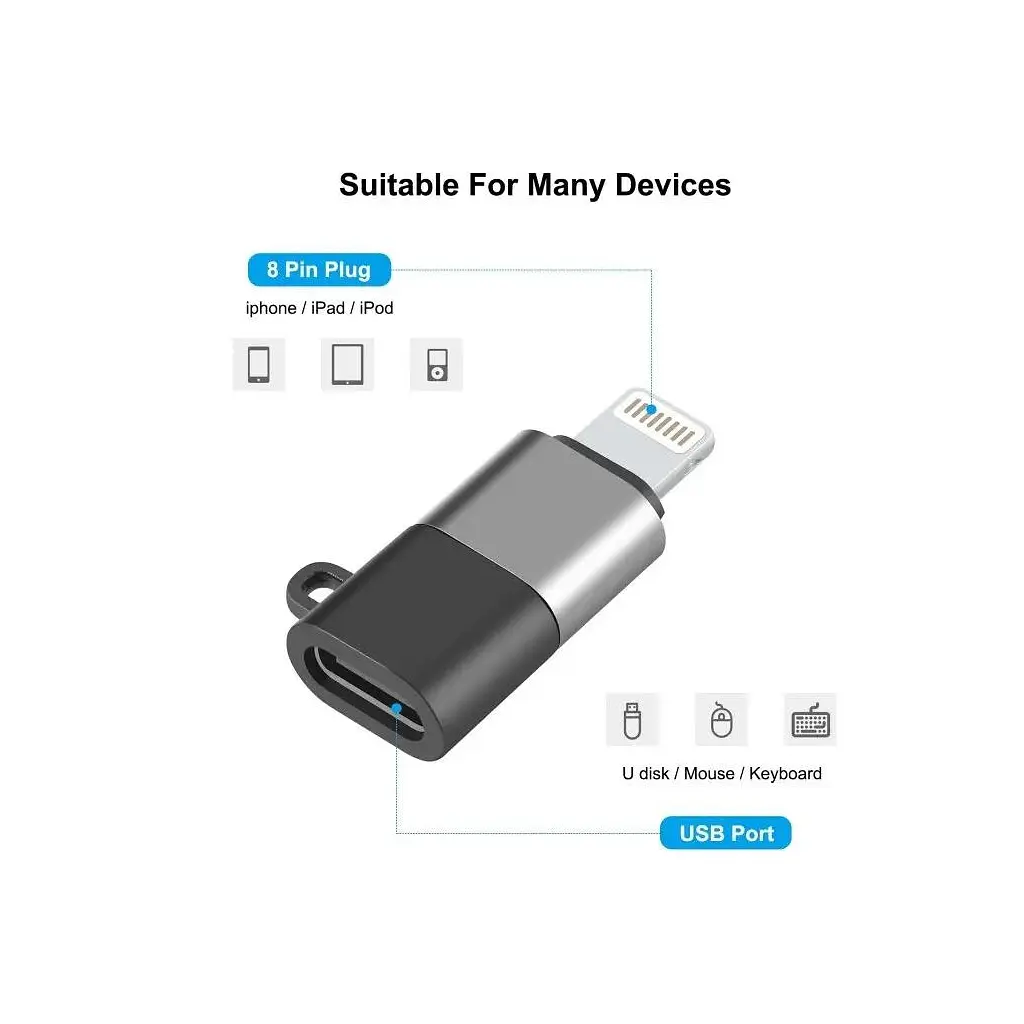 Переходник USB-C F to Lightning M charger-audio XoKo (AC-029) - фото 5