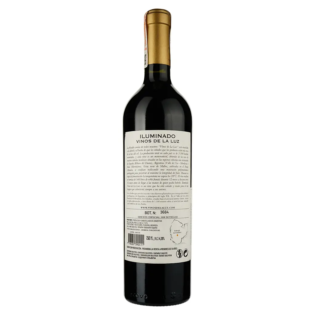 Вино La Luz Iluminado Paraje Altamira Malbec червоне сухе 0.75 л - фото 2