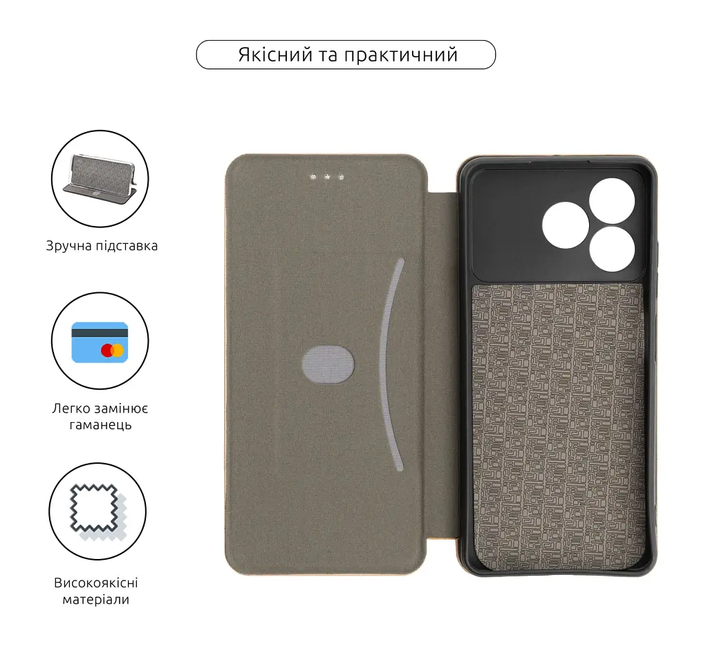 Чохол-книжка ArmorStandart G-Case для ZTE Blade A36 4G Gold - фото 3