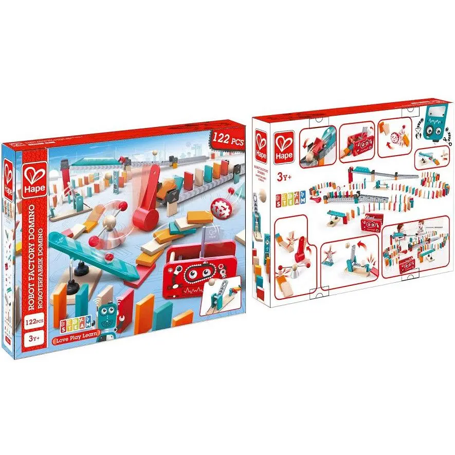 Динамічний конструктор Hape Ефект доміно Фабрика роботів 122 елементів (E1057) - фото 11