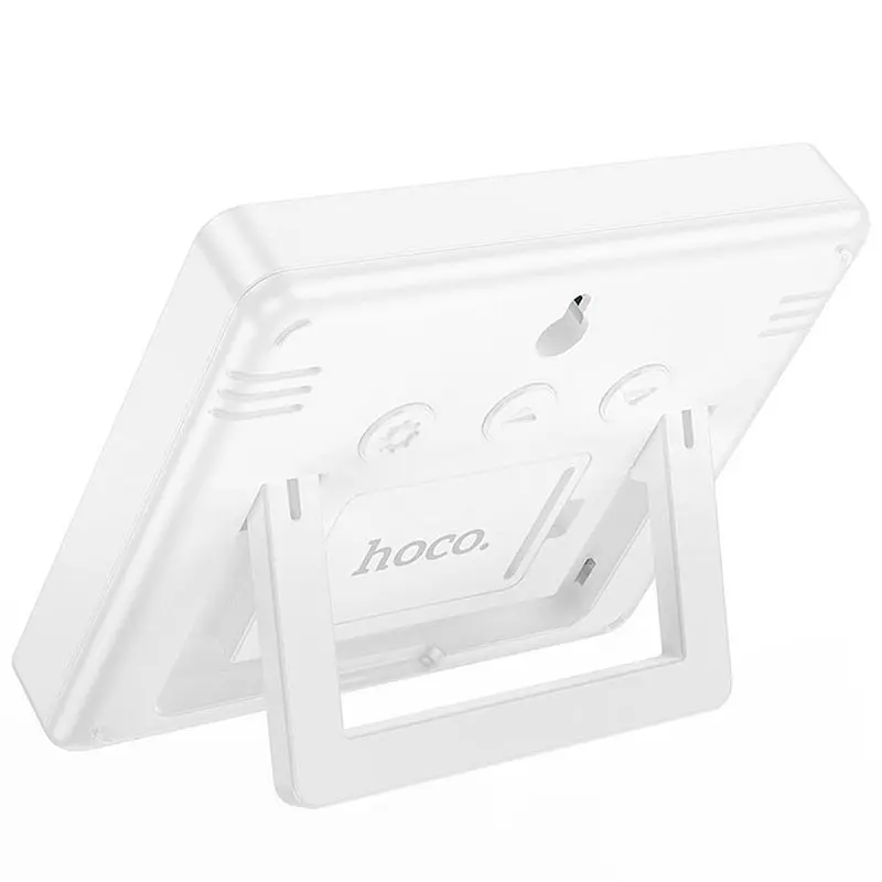 Електронний термогігрометр + годинник Hoco HX41 5in1 Indoor White - фото 3