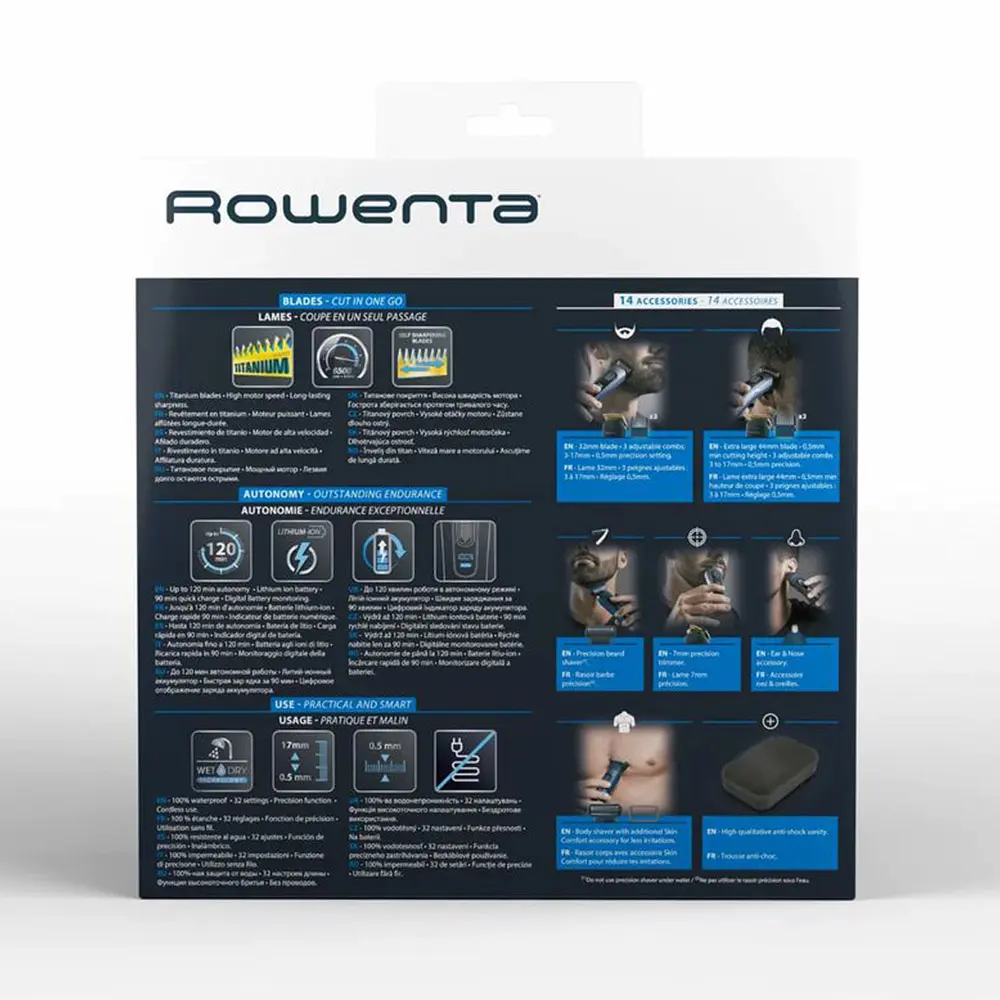 Тример для бороди, вусів, голови та тіла Rowenta Xpert Selectium TN9460F4 синій - фото 6