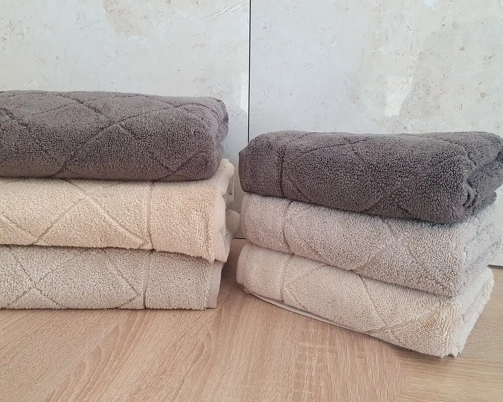 Набір турецьких махрових рушників Cestepe MicroCotton Premium 3 штуки 50x90 + 3 штуки 70х140 Eva 2 щільність 600 г/м2 - фото 6