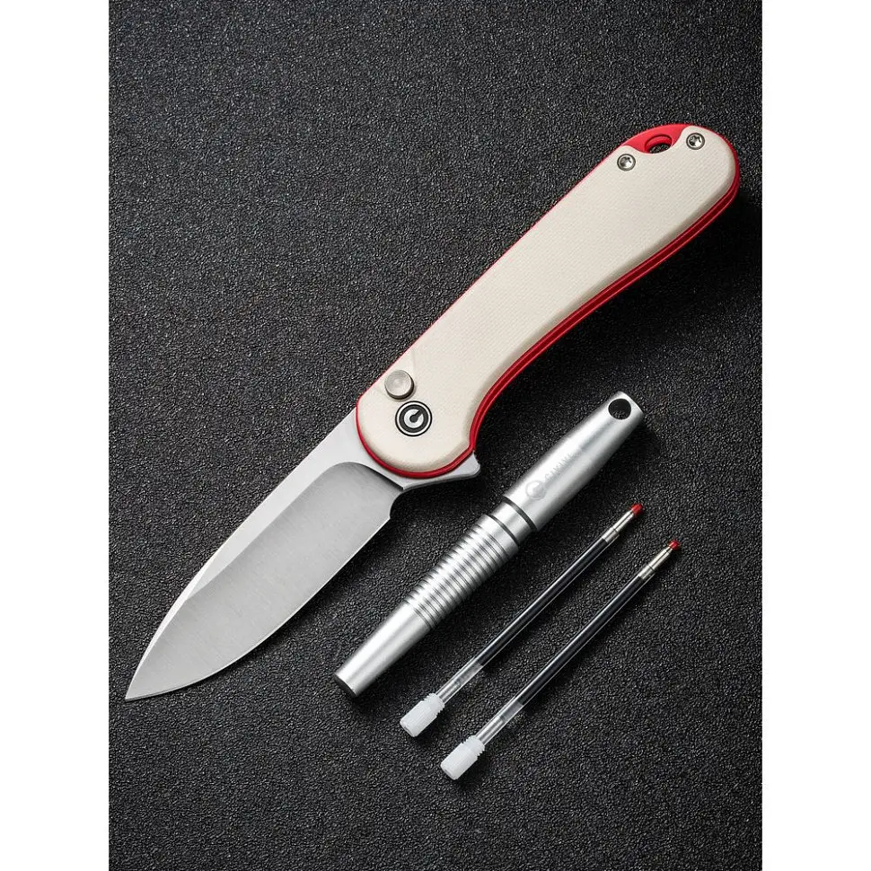Комплект (ніж cкладний, ручка) Civivi StellarQuill Pen & Button Lock Elementum II Knife Combo Gift Pack - фото 5