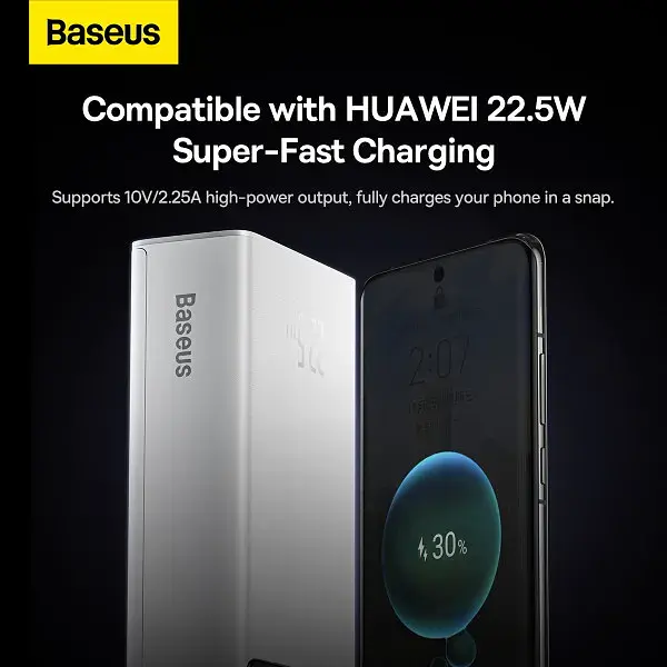 Зарядная батарея Baseus Star-Lord Digital Display 30000mAh Fast Charge 22.5W PPXJ080102 (Белый) - фото 9