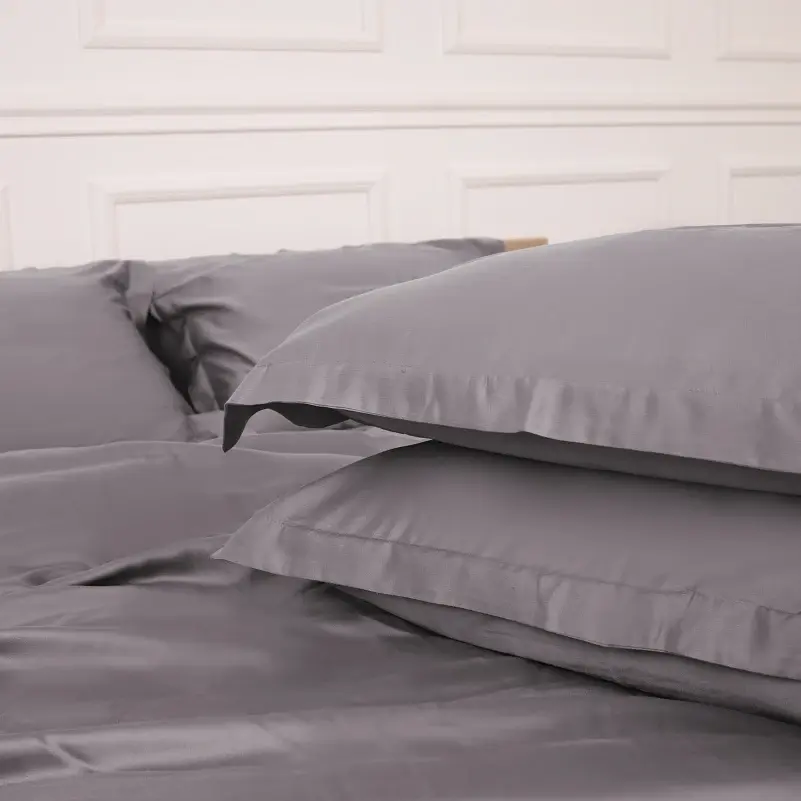 Комплект постільної білизни MirSon Tencel №06 Gray 220х240 (2200009370496) - фото 4