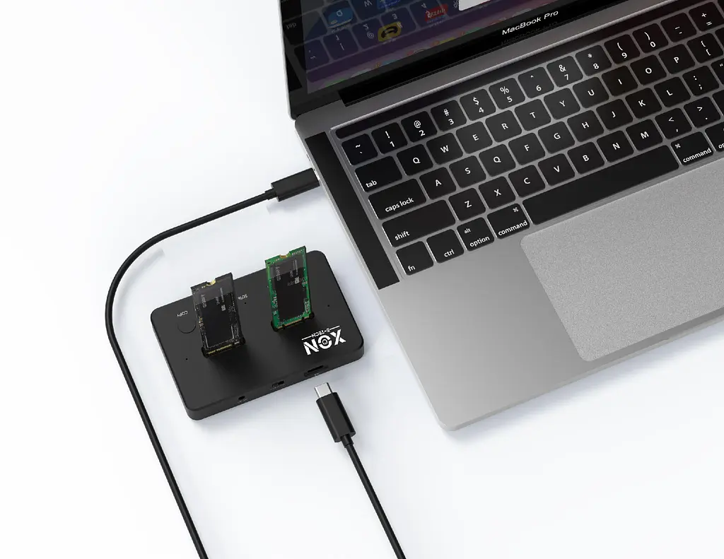 Док-станція клонувальник XON MemoryDock для двох M.2 NGFF SATA USB 3.1 Type-C Чорний (XMD1C13NG2PB 6457) - фото 7
