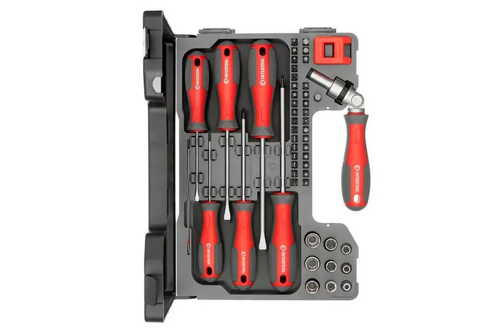Набір викруток з бітами та торцеві головки Intertool Pro VT-3352 (у наборі 51 предмет) - фото 2