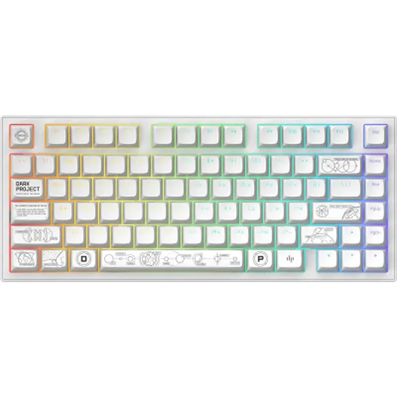 Клавіатура Dark Project ALU81 Terra Nova PBT RGB Mech G3MS Moonstone White (DPKB_NOVA_81_ANSI_WHITE_UA) - фото 4