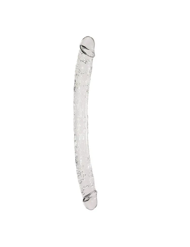 Длинный двойной фаллоимитатор Alive Supreme Jelly Dildo 38.5 см прозрачный - фото 2