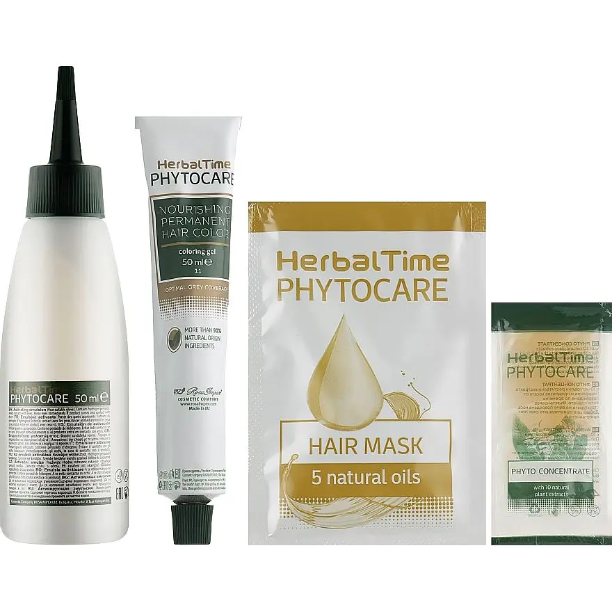 Фарба для волосся Herbal Time Phytocare відтінок 1N (Чорний) 125 мл - фото 2