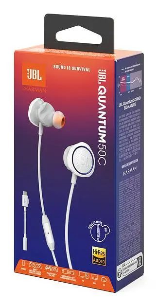 Навушники з мікрофоном JBL Quantum 50С JBLQTUM50CWHT White - фото 7