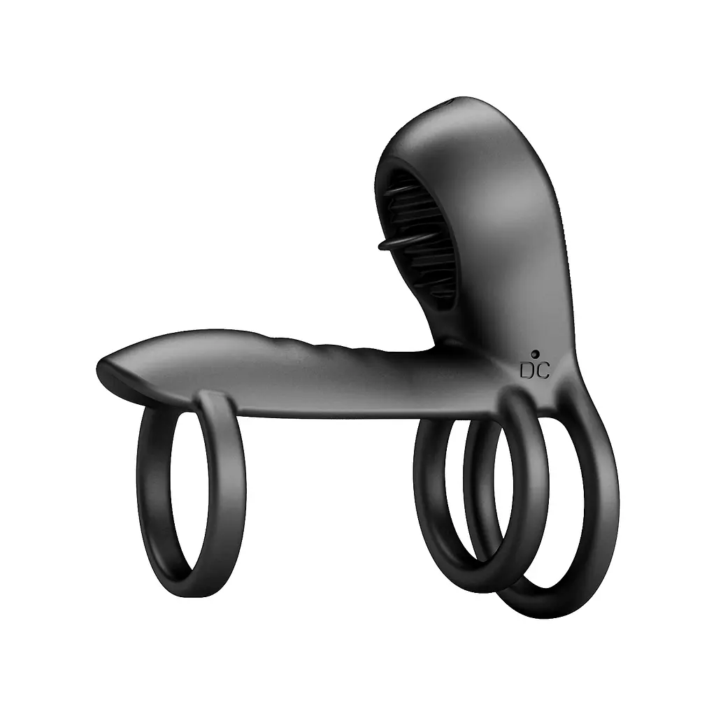 Насадка на член - Pretty Love Vibrating Penis Sling Jammy Black - фото 3