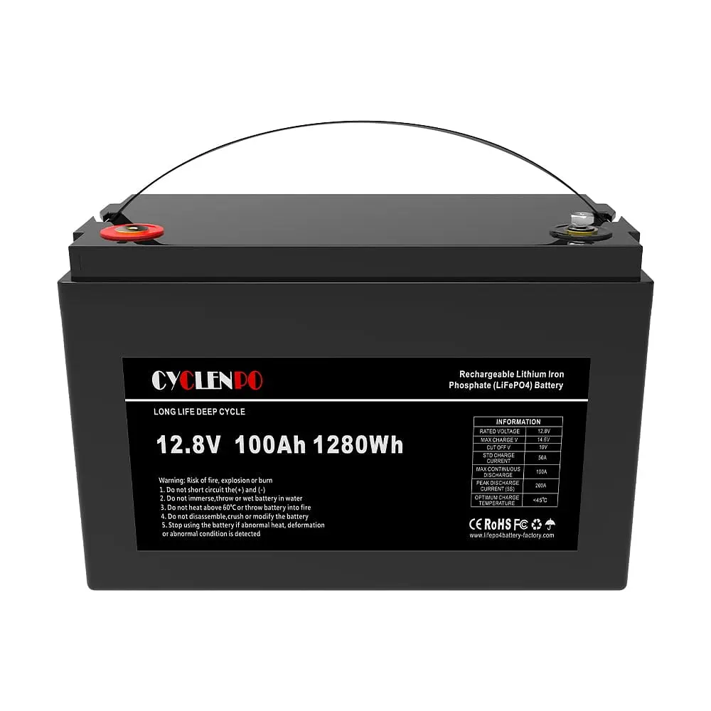 Акумуляторна батарея літій-залізо-фосфатна 12.8В 100А*год Cyclen 12.8V 100AH LiFePo4 (44-00075) - фото 2