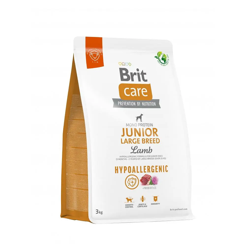 Сухий корм Brit Care Dog Hypoallergenic Junior Large Breed для молодих собак великих порід, гіпоалергенний з ягням 3 кг (арт.172218/559053)