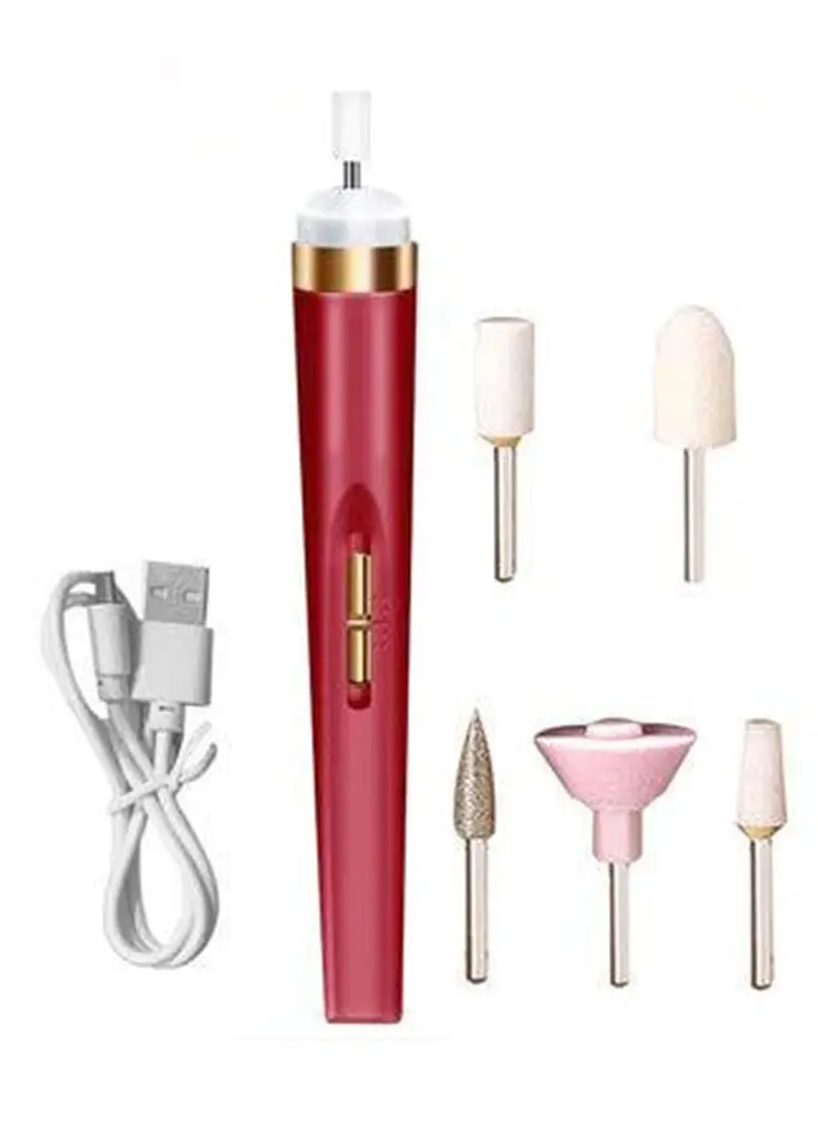 Портативний фрейзер для манікюру та педикюру Flawless Nail Polisher М2 акумуляторна 5 насадок  - фото 3