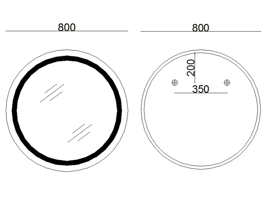 Дзеркало Lidz Aria (AR1) кругле з LED-підсвічуванням Touch, антизапотіванням, диммером, регулюванням яскравості LD78LR800 - фото 9