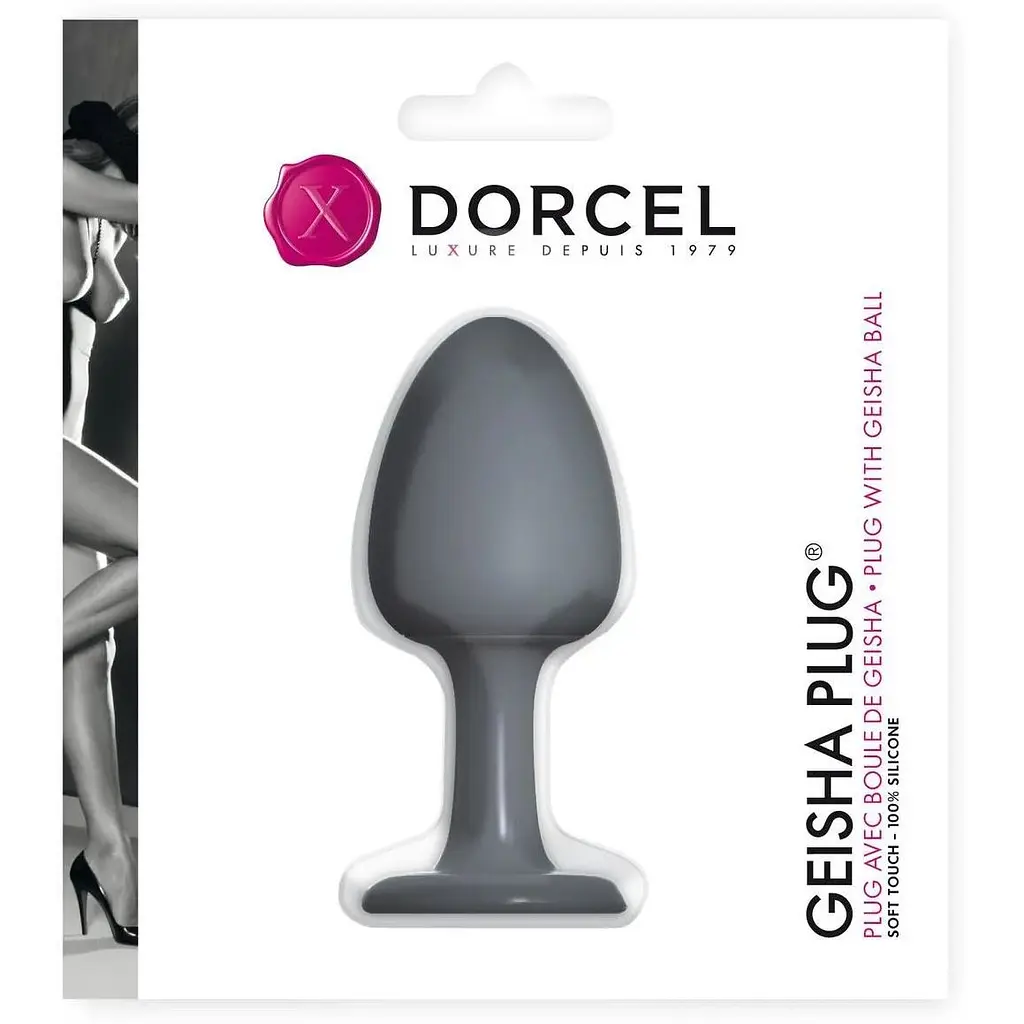 Анальная пробка Dorcel Geisha Plug с шариком внутри создает вибрации диаметр 3.2 см - фото 2