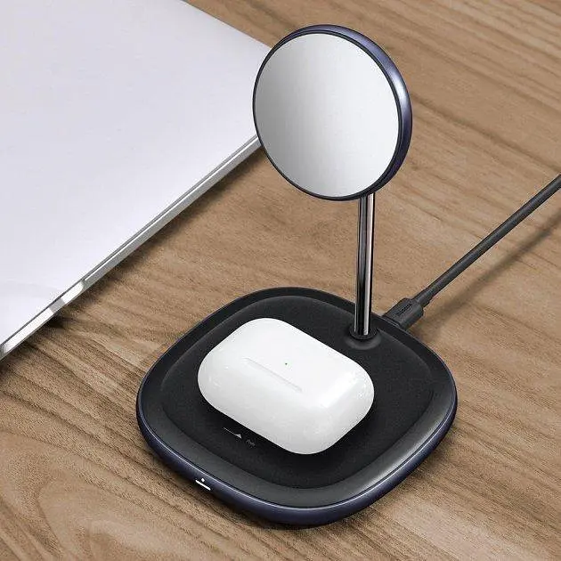 Беспроводное зарядное устройство для Baseus Swan 2-in-1 Wireless Magnetic Charging Bracket 20 W iP12 WXSW-C01 - фото 8