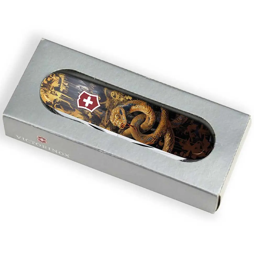 Ніж Victorinox Climber Zodiac 91мм 14функ Золота дерев'яна змія - фото 7