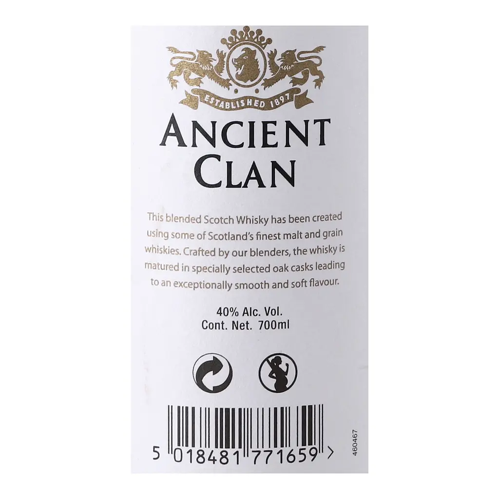 Віскі Tomatin Distillery Ancient Clan Blended Scotch Whisky 40% 0.7 л - фото 5