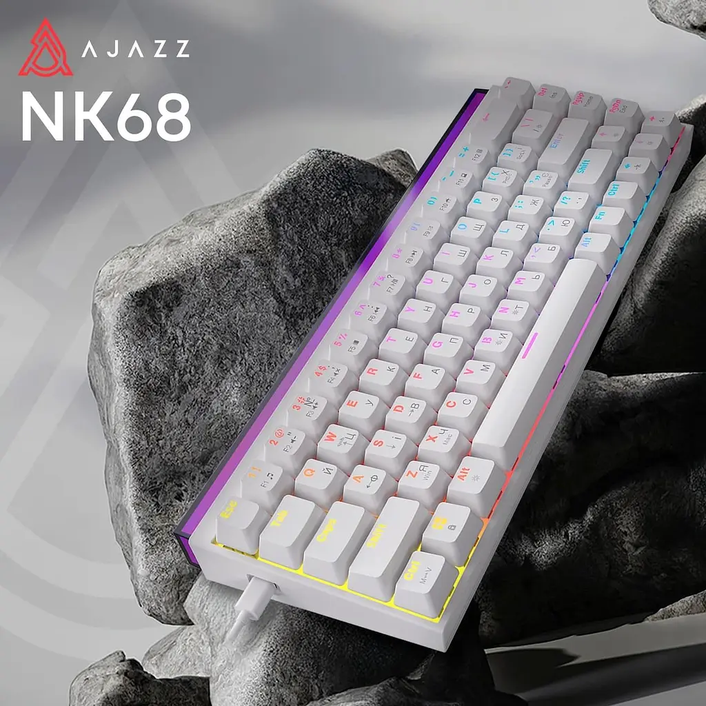 Клавиатура Ajazz NK68 Red switches White (NK68-R-W) - фото 6