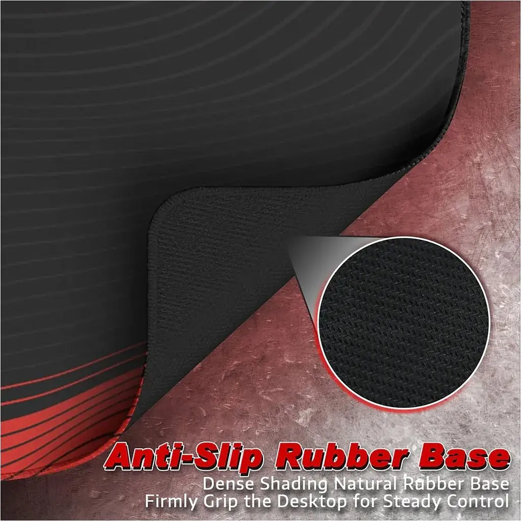 Килимок для миші Attack Shark CM02 Contour line Black Red (AS-6972792472461-BR) [176680] - фото 4