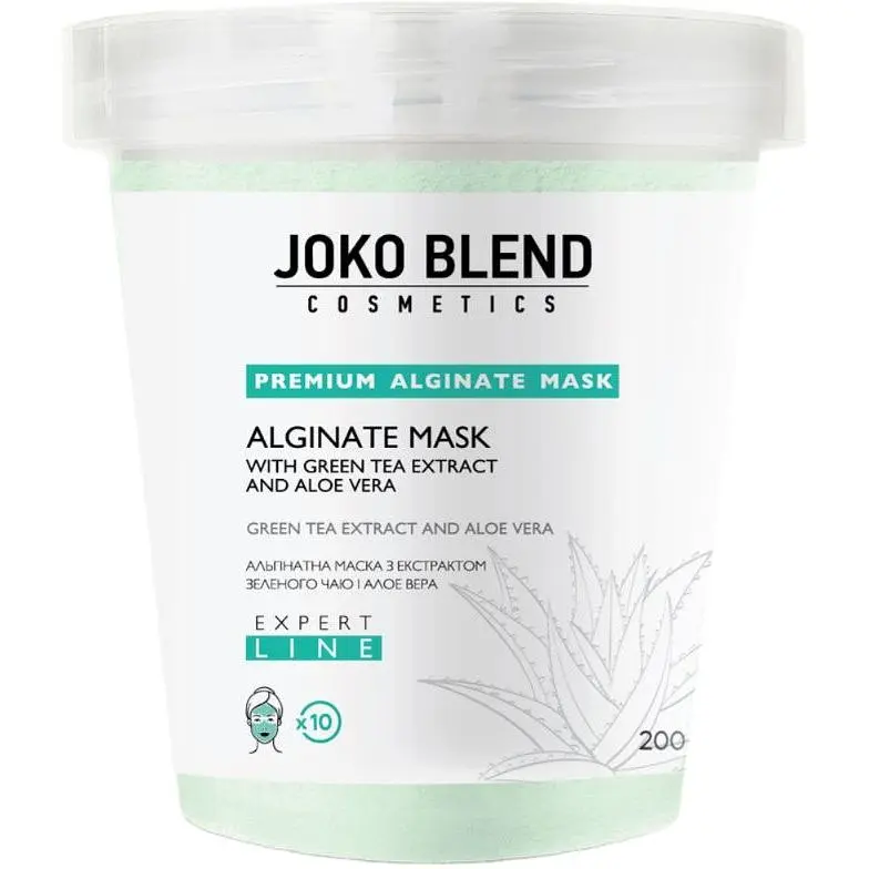 Альгінатна маска Joko Blend заспокійлива з екстрактом зеленого чаю та алое віра 200 г