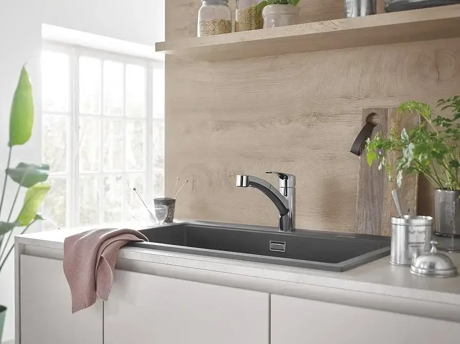 Смеситель для кухни Grohe Eurosmart с выдвижным изливом Хром 30412 - фото 10