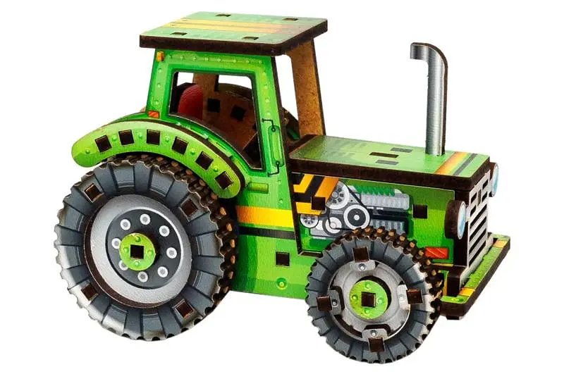 Конструктор дерев'яний Puz-00960 "Turbo Tractor" в кульку PuzzleOK - фото 6