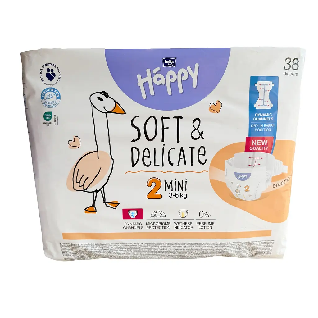 Підгузки Bella Baby Happy Soft Delicate 2 Mini (3 - 6 кг), 38 шт