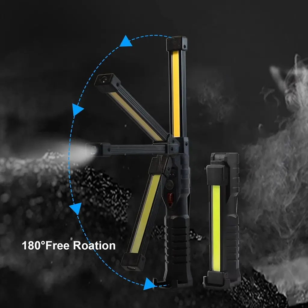 Ліхтар LIGHT L08-1 з магнітним підставою та підвісним гачком для кемпінгу ∙ Акумуляторний поворотний ліхтар LIGHT L08-1 - фото 5