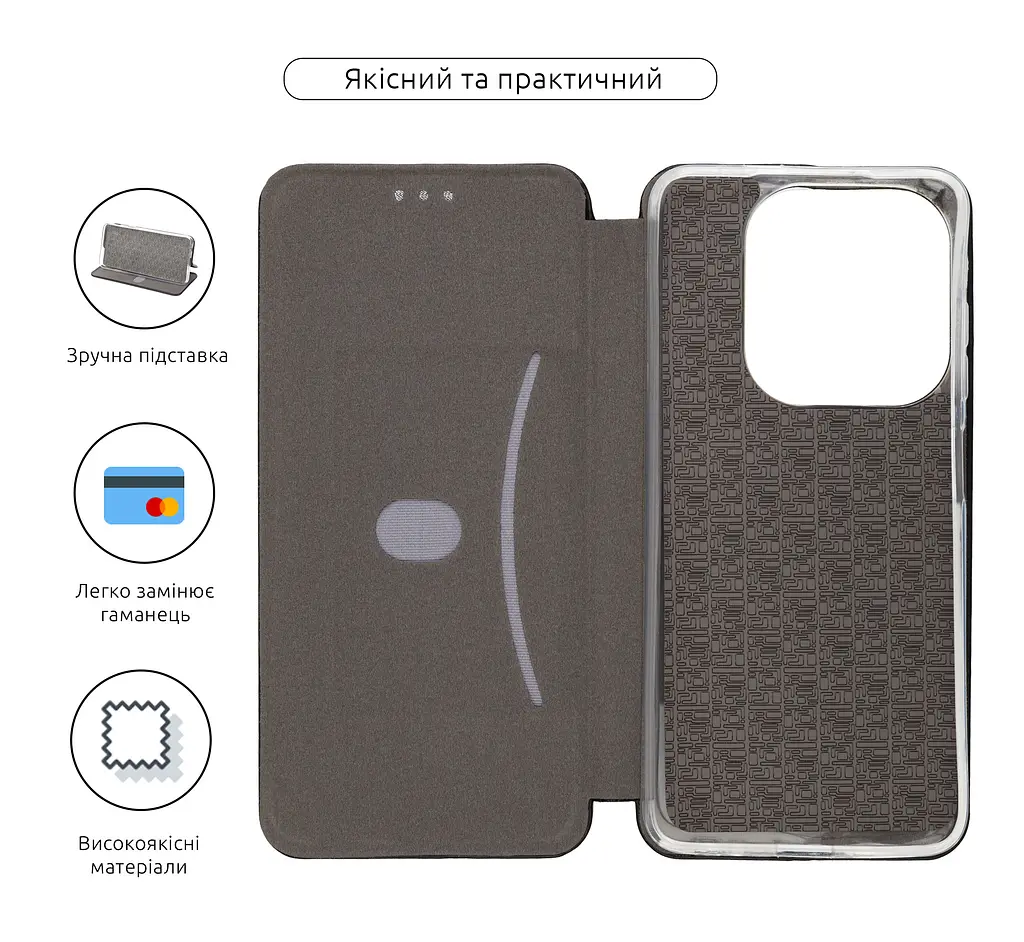 Чехол-книжка для Infinix Hot 40/40 Pro, G-Case, синий, кожаный чехол-книга из экокожи (PU) и TPU, с магнитом, с подставкой и вместительным кардхолдером, противоударный, защита всего корпуса, ArmorStandart (ARM79049) - фото 3
