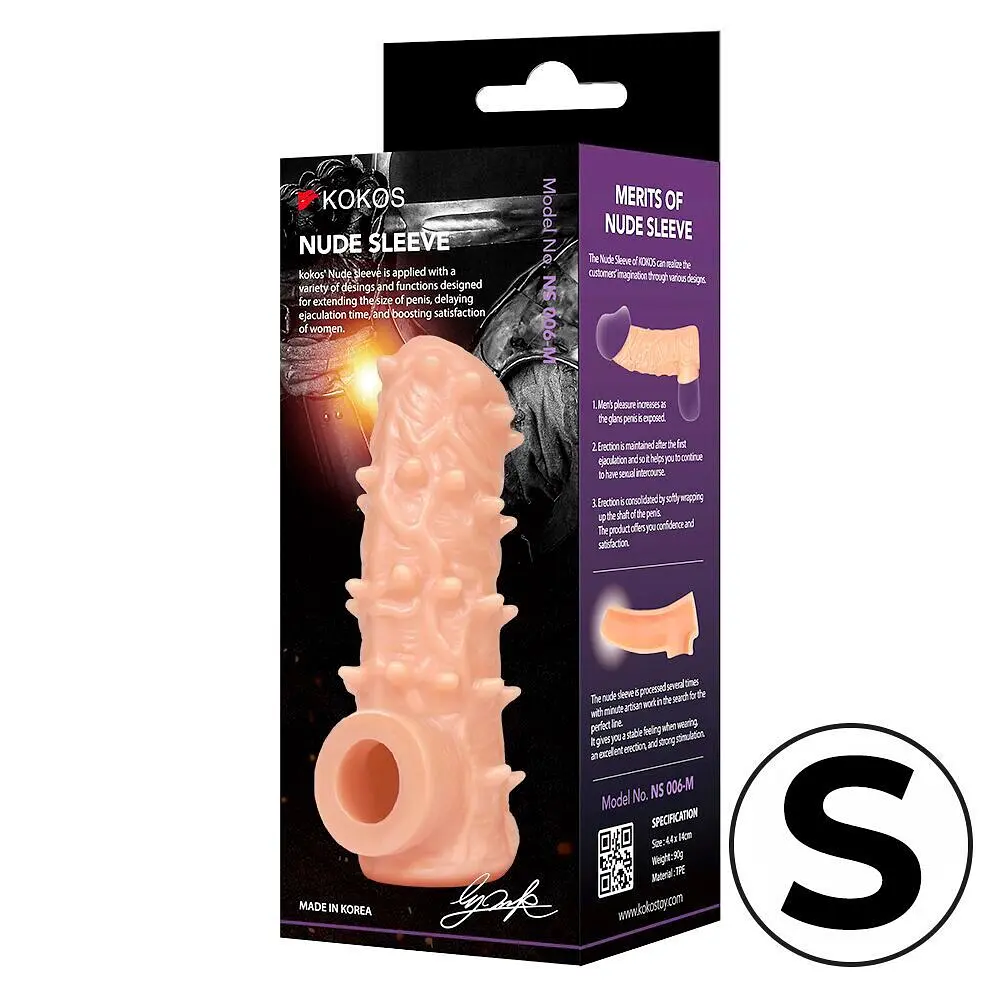 Насадка на член Kokos Nude Sleeve NS 006, S - фото 6