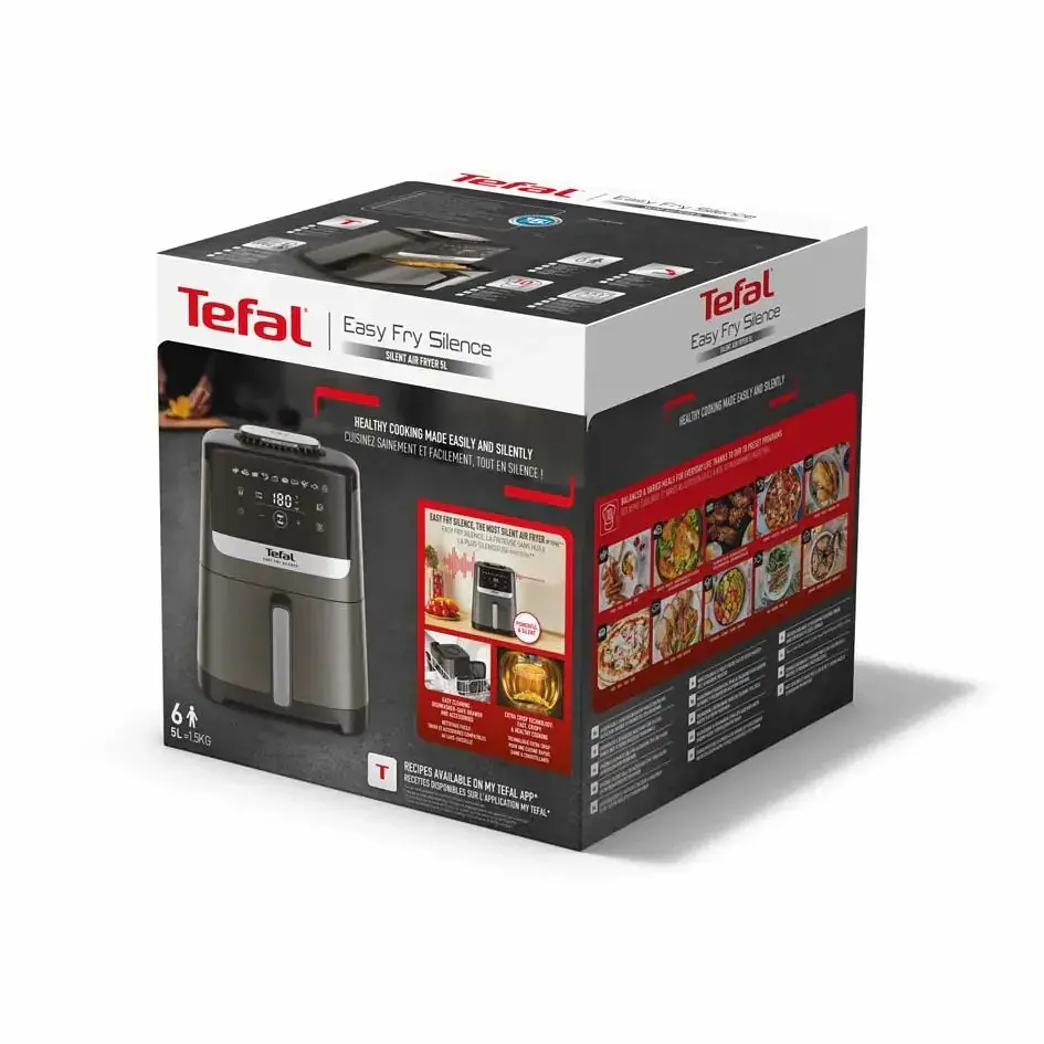 Мультипіч Tefal Easy Fry Silence 1670Вт 5л сенсорне управління 10 програм пластик темно сірий-чорний - фото 7
