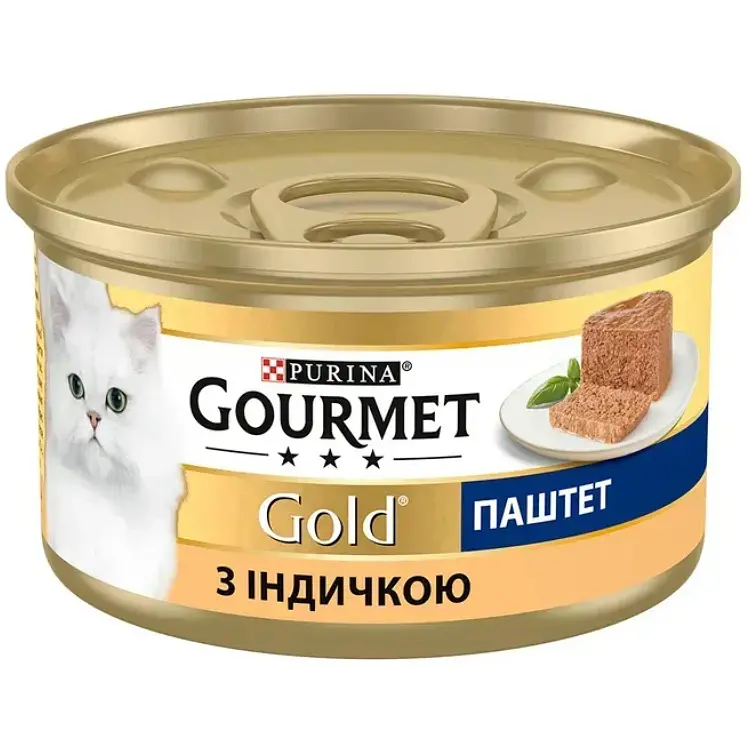 Вологий корм для котів Gourmet Gold Паштет з індичкою 85 г
