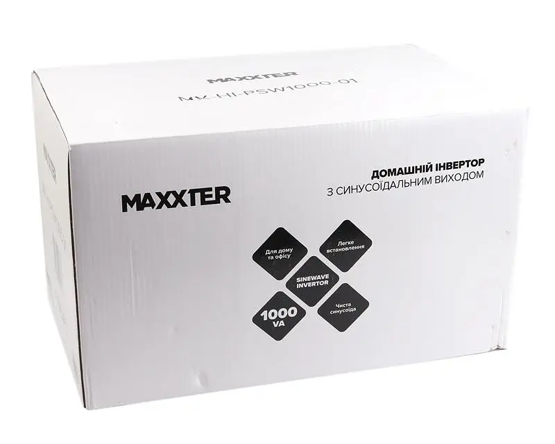 Джерело безперебійного живлення з правильною синусоїдою Maxxter MXHIPSW 1000VA 600Вт, LCD, 12V під зовнішній АКБ, заряд 10А - фото 5