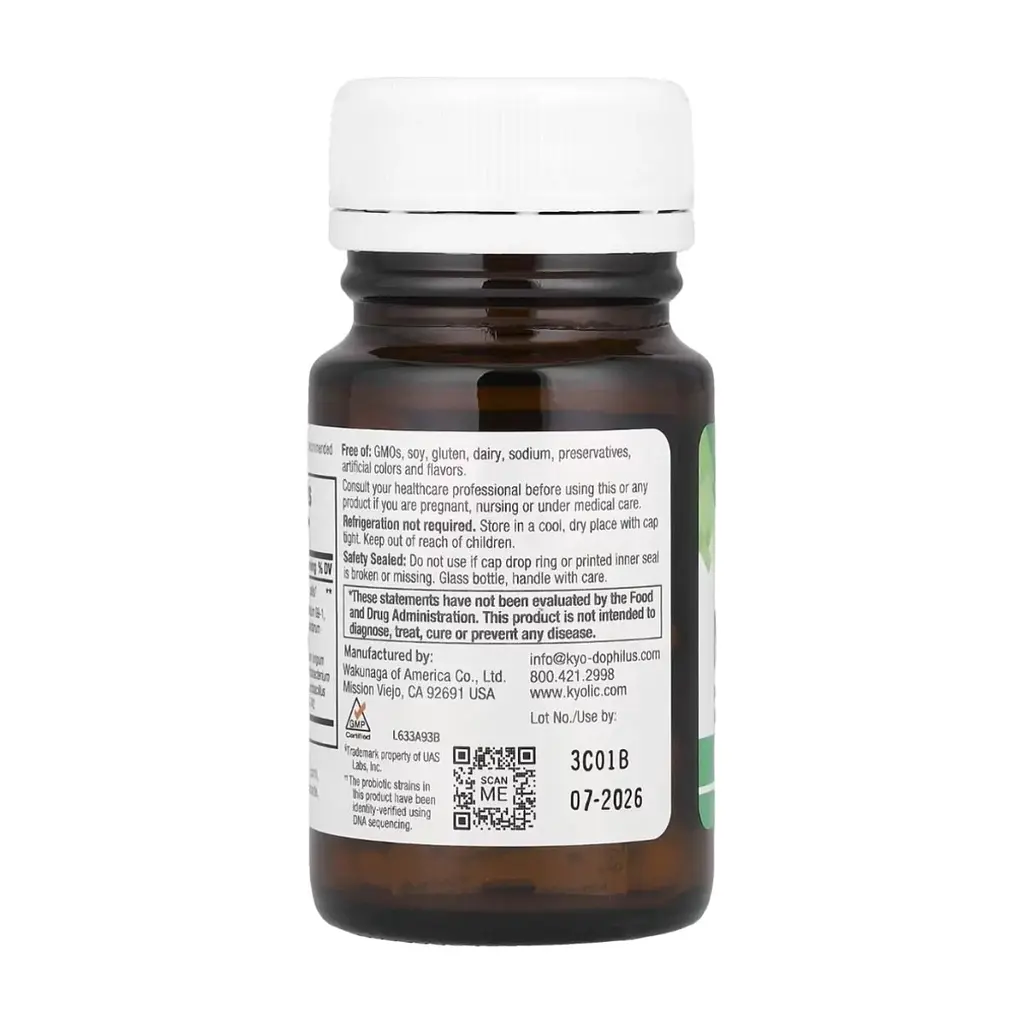 Вітамінно-мінеральний комплекс Kyolic Пробіотик, 50 млрд КУО, Kyo-Dophilus, Max Probiotic, 50 Billion CFU, 30 вегет (WAK-63393) - фото 5