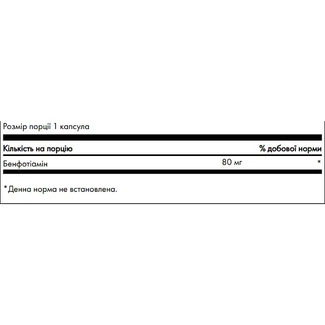 Бенфотиамин Swanson Benfotiamine 80 мг 120 капсул (100-93-2290573-20) - фото 3