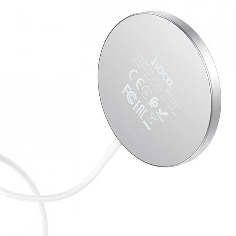 Беспроводное зарядное устройство для Hoco CW30 15W Silver - фото 6