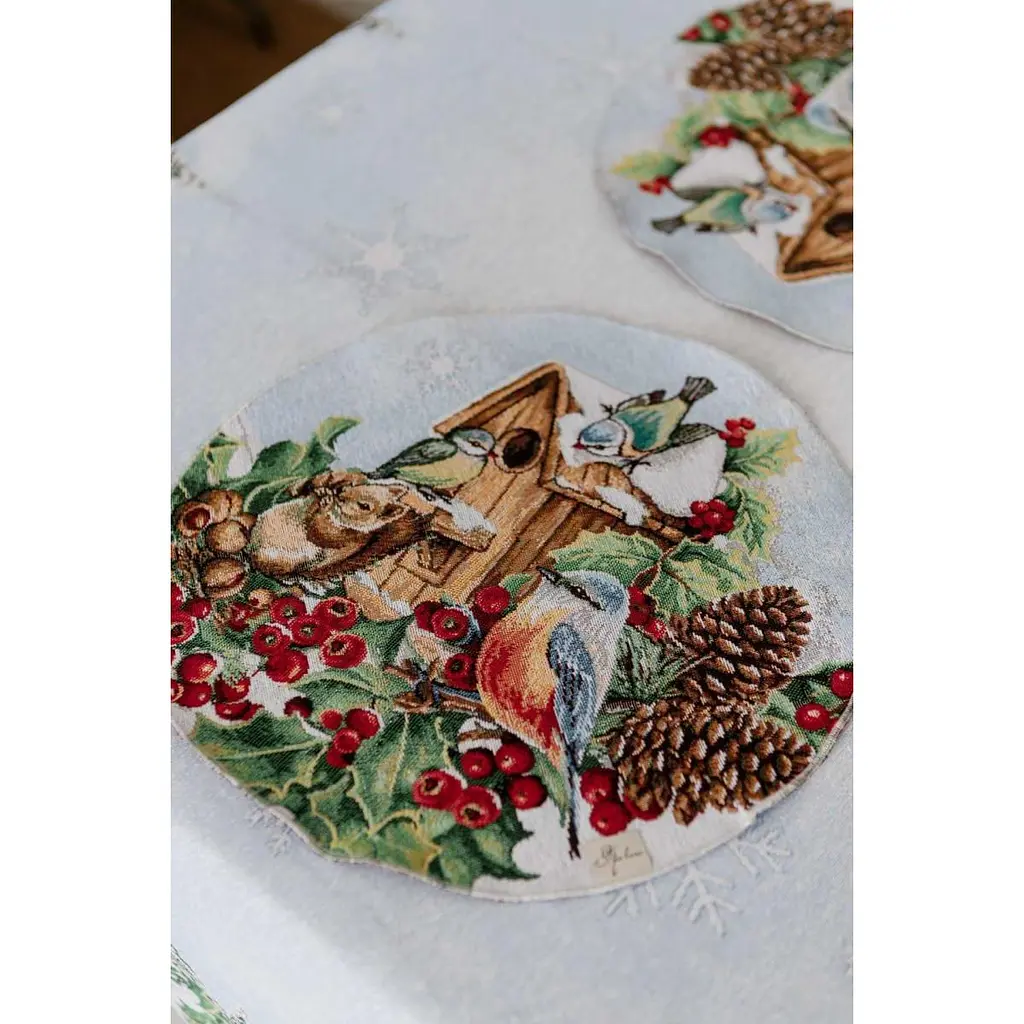 Серветка гобеленова Прованс Squirrel з люрексом 35 см (41747) - фото 5